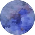 thumbnail image 1 of Ahgly Company Machine Washable Indoor Square Transitional Sky Blue Area Rugs, 3' Square, 1 of 7