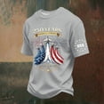 thumbnail image 3 of lnmuld Independence Day Boys "250 Years America Strong" Patriotic Graphic Short Sleeve T-Shirt Color:Grey,Size:12-13 Years, 3 of 6