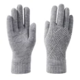 thumbnail image 4 of Guantes de lana tejidos con pantalla táctil para hombre y mujer, cálidos guantes de invierno, 4 of 5