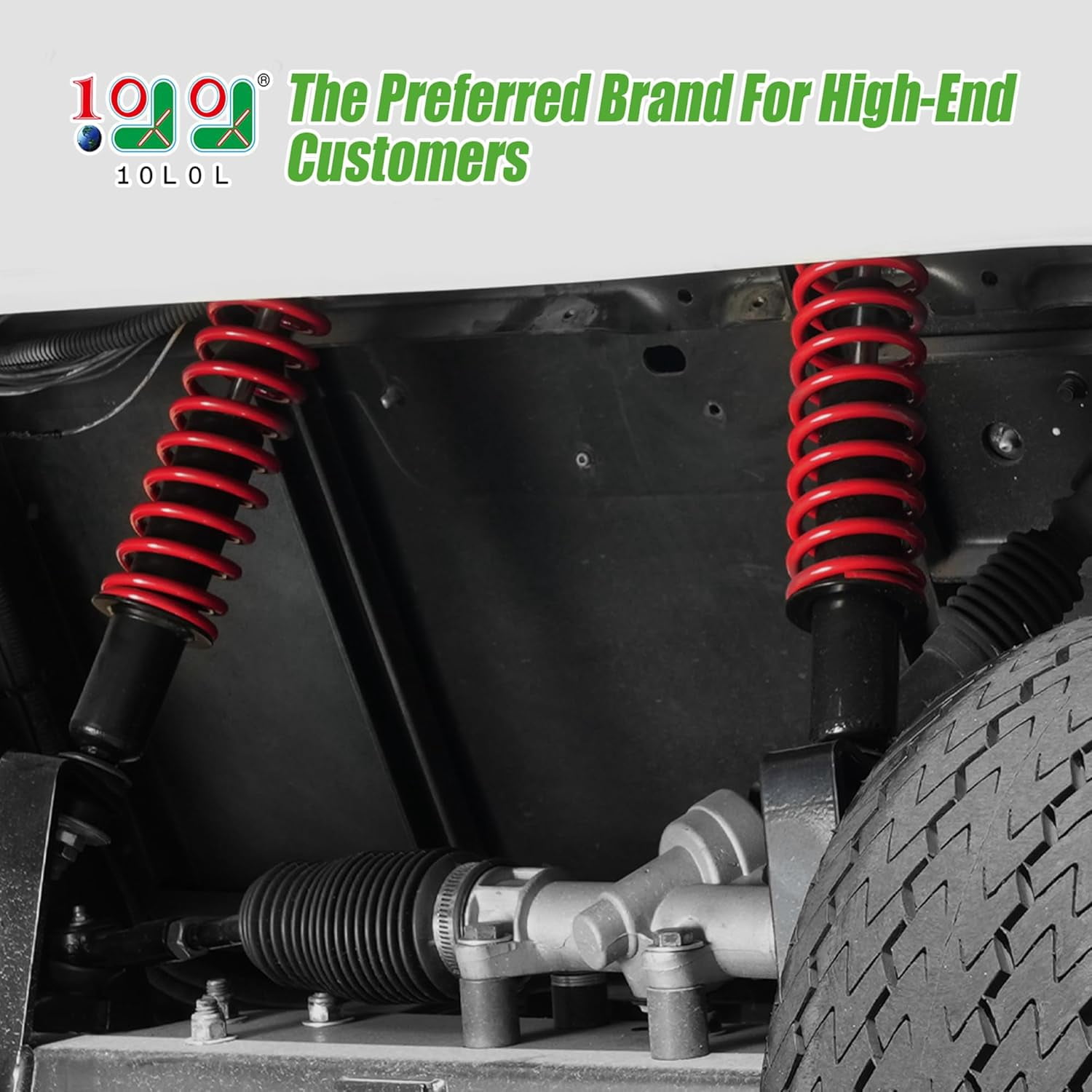 10L0L Golf Cart Front /Rear Shock Absorber Heavy Duty Coil Over Shocks for EZGO TXT Medalist 1994-up 76418-G01, 70928-G01, 70630-G01, 2pcs