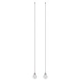 thumbnail image 5 of 2PCS White Pull Chains Crystal Glass Ice Cracked Ball Pull Chain for Ceiling Fan Light Decoration 50cm Extension Chain, 5 of 8