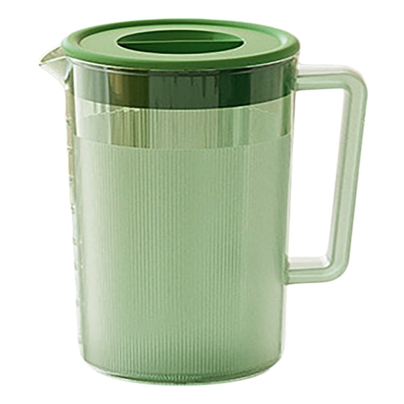 Plastic Beverage Water Pitcher, 1750ml Juice Jug with Lid Spout, Cold Drink Storage Carafe, Iced Tea Serving Container, Handle Drink Dispenser Jug, Fridge Beverage Kettle, Cold Brew Drink Jar