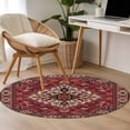 thumbnail image 4 of Small Round Rug 3Ft Washable Non-Slip, Country Boho Circle Area Rugs for Living Room Bedroom, Farmhouse Ethnic Abstract Nation Aesthetic Indoor Floor Mats Carpet Runner for Home Decor, 4 of 8