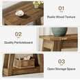 thumbnail image 5 of Tribesigns Wood End Table, Rustic Narrow Side Table with 2 Storage Shelves for Living Room, Bedroom (1), 5 of 5