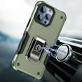 thumbnail image 3 of Bemz Phone Case for iPhone 15 with Camera Protection Side Grip Heavy Duty Shockproof Protection Magnetic Mount Built-in Stand Cover (Sage Green), 3 of 5