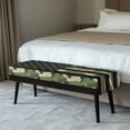 thumbnail image 2 of Whosucclay Forest Camo American Flag Print Bench Covers Stretch Spandex Upholstered Bench Slipcover, 4th of July Removable Washable Benches Protectors for Living Room, Bedroom, Dining Room, Kitchen, 2 of 7