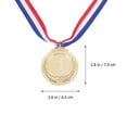 thumbnail image 3 of 2 Pcs Médailles de Récompense en Métal avec Ruban pour le Cou Médaille de Blé pour Jeux Sportifs Compétition (Doré, le Premier Prix), 3 of 7
