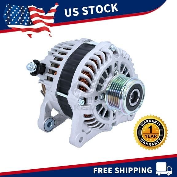 Alternator for Nissan Altima 2013-2018 Sedan L4 2.5L 110 A 12 Volt CW 6-Groove