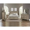 thumbnail image 3 of Two Drawers Wooden Nightstand with Hidden Drawer and Pull Out Metal Knob, Gray, 3 of 3