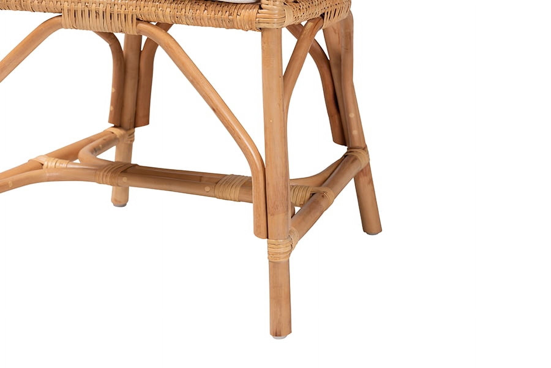 Baxton Studio Arween Modern Bohemian Natural Brown Rattan Dining Chair