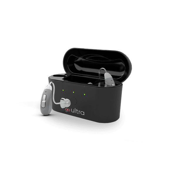 Go Ultra OTC Behind-the-Ear Hearing Aids | Rechargeable | Hands-free Bluetooth Streaming