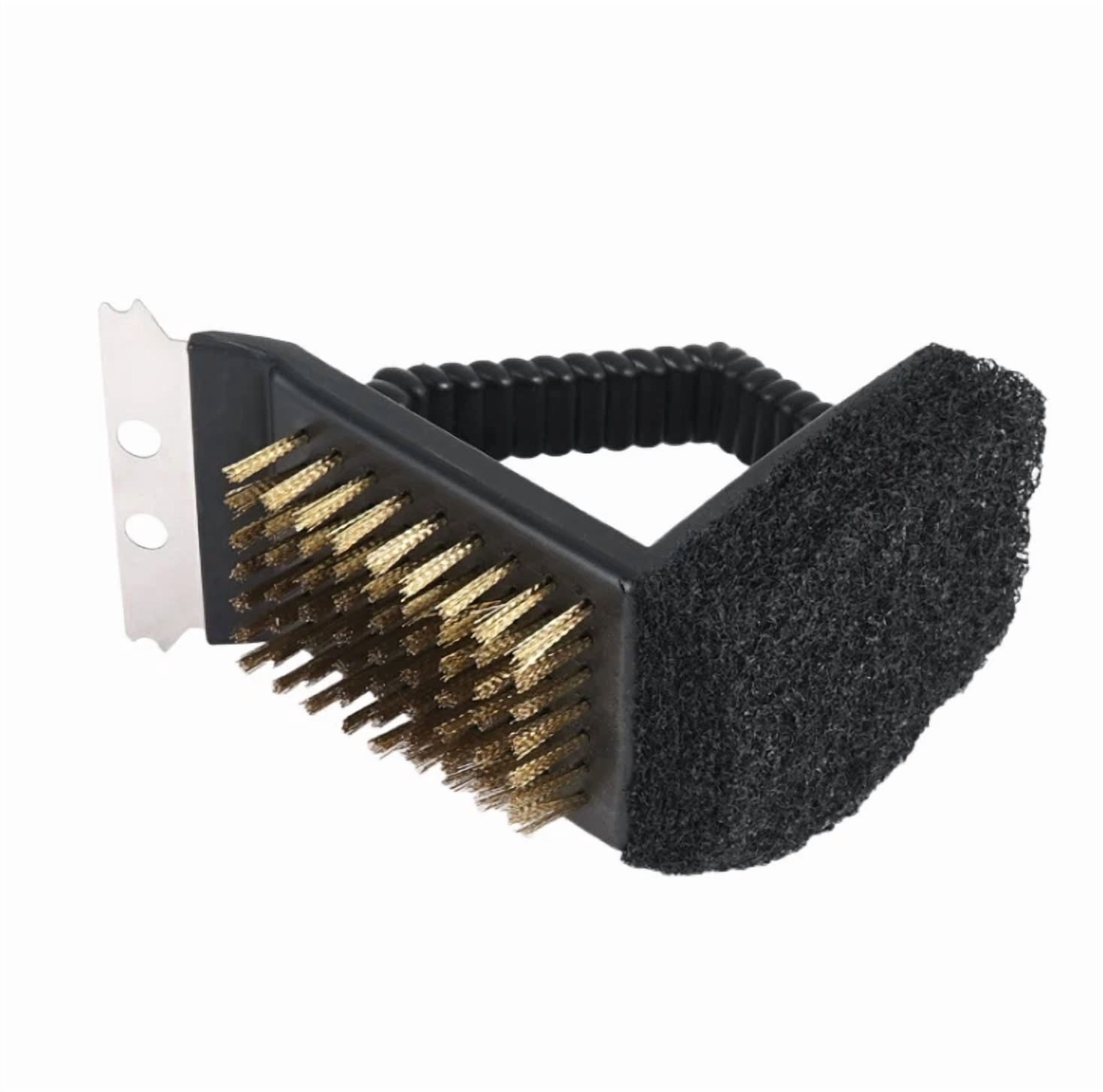 1Pcs Bbq Accessories Triple Barbecue Grill Brush Copper Steel Cleaning Brushes