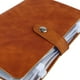 thumbnail image 4 of Carpeta económica A6 con múltiples bolsillos, anillas de acero inoxidable, cubierta de cuero PU, carpeta de cartera para oficina, escuela y negocios, 4 of 8