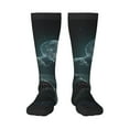 thumbnail image 2 of Picia Women Crew Soft Moisture-wicking Socks Moonlit Night Sky Shark Pattern Design Cotton Socks, One Size fit All, 2 of 9