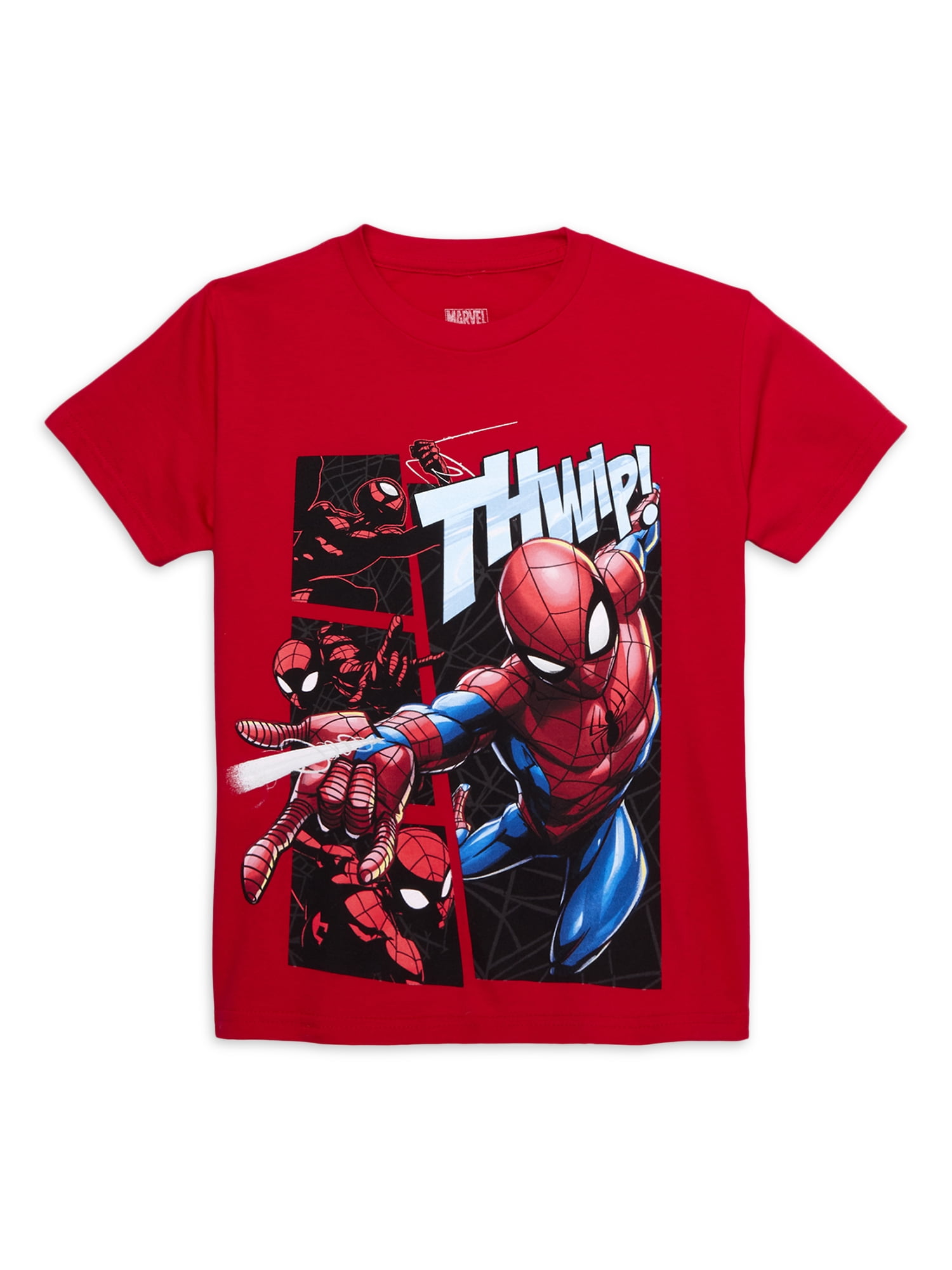 Marvel Spider-Man Boys Action Comic Panel Short Sleeve Graphic T-Shirt ...