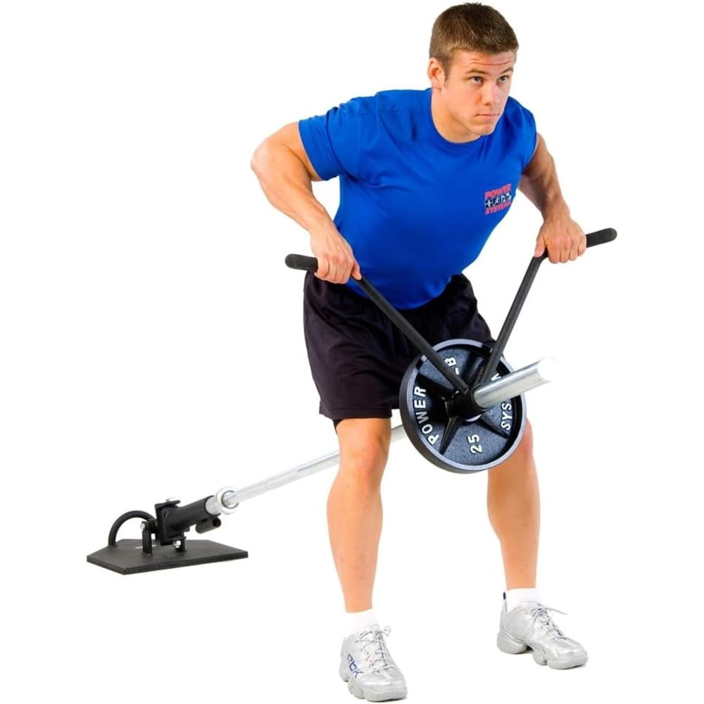 Power Systems Landmine Training Station + Weight Base - Olympic Bar Compatible - Portable Use