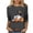 #0133-Gray, variant on Uootdi Halloween Graphic Tees Crew Neck 3/4 Sleeve Crown Black Cat Bat Dead Tree Full Graphic Print Holiday Tops for Women Relaxed Fit Pumpkin Patch Visits Soft Womens Shirts Gift
