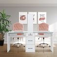 thumbnail image 5 of BarberPub 2 Position Nail Desk with Storage Drawer and Shelf, 5 of 9