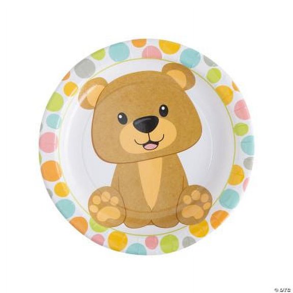 Teddy Bear Dinner Paper Plates, Baby, Party Supplies, 8 Pieces