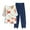 Navy, variant on LYXSSBYX Two Piece Sets for Women Summer Women's Casual Round Neck 5/4 Sleeve Top and Pants Digital Printing Two-piece Set