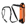 thumbnail image 4 of Correa para perro manos libres con cremallera desmontable y diseño de tira reflectante. Correa flexible para caminar en la cintura. Color naranja., 4 of 14