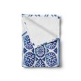 thumbnail image 2 of Blue and White Soft Flannel Fleece Throw Blanket, Antique Art Elements Classic Floral Curves Baroque Revival Motifs, Cozy Plush for Indoor and Outdoor Use, 50" x 70", Blue White, by Ambesonne, 2 of 6