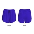 thumbnail image 5 of Picia Darkblue Pattern Women's 2 in 1 Athletic Running Shorts High Waisted Workout Casual Gym Sweat Shorts with Comfy Liner Zipper Pockets-, 5 of 9