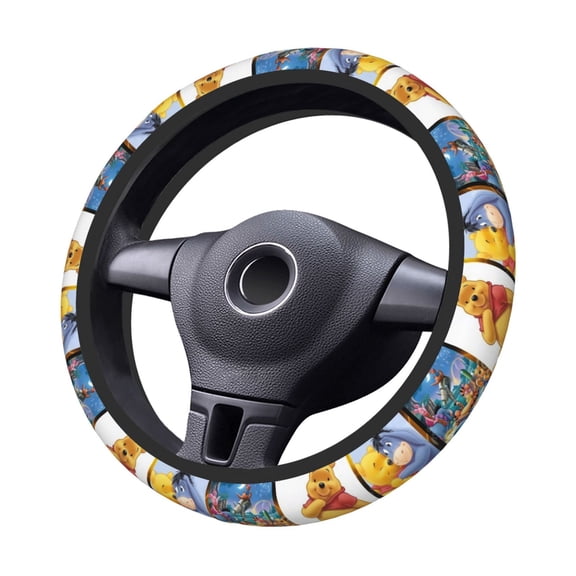 Win-Nie Steering Wheel Cover Elastic Stretch Breathable Vehicle Steering Wheel Protector Car Interior Accessories