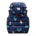 thumbnail image 4 of 2-7T Boys Girls Toddlers' Light-Weight Water-Resistant Hooded Puffer Vest Dinosaur Winter Jacket Outerwear, 4 of 9