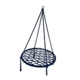 thumbnail image 2 of Columpio de cuerda de algodón para niños con ganchos de metal y marco de aleación para decoración de interiores. Azul, 2 of 8