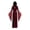 Red, variant on Halloween Gothic Hooded Dress for Women, Batwing Sleeve Medieval Velvet Gown, Elegant Renaissance Costume for Halloween Costume Party Red S