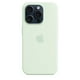 thumbnail image 2 of Funda de silicona líquida para iPhone 15 con MagSafe, tacto suave - Menta suave, 2 of 8