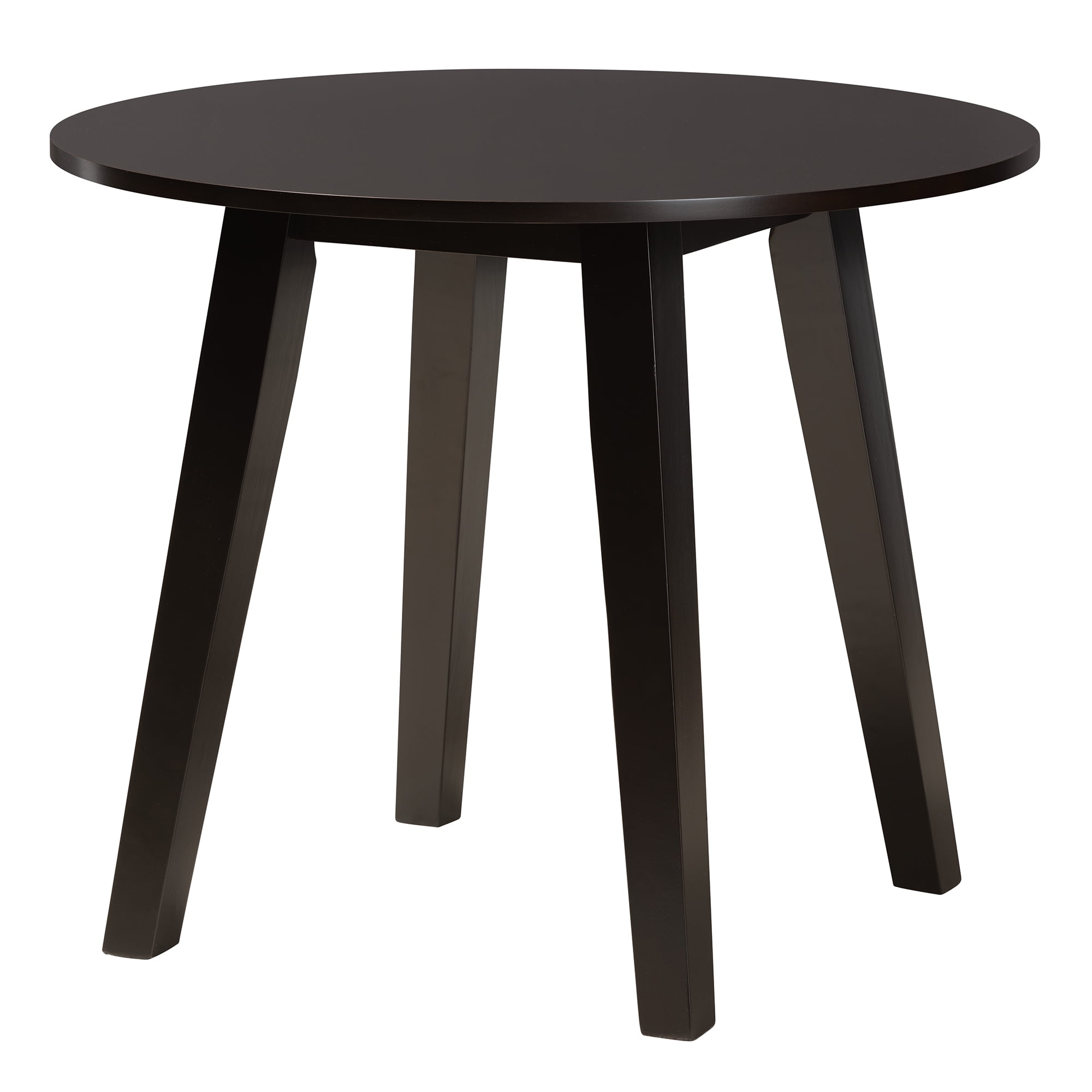 Baxton Studio Emine Modern Dark Brown Faux Leather and Espresso Brown Finished Wood 5-Piece Dining Set