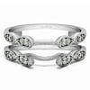 10k Solid Gold Brilliant Moissanite Infinity Wedding Ring Guard Enhancer (0.26ctw)