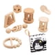 thumbnail image 1 of 7 piezas de juguetes de madera para bebés, cubos de coordinación de manos, regalo educativo, juguete de agarre para niños color de la madera, 1 of 9