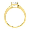 thumbnail image 2 of 2.0 ct Cushion Cut Genuine Cultured Diamond VS1-VS2 G-H 18K Yellow Gold Solitaire Promise Wedding Statement Engagement Designer Ring size 10.5, 2 of 6