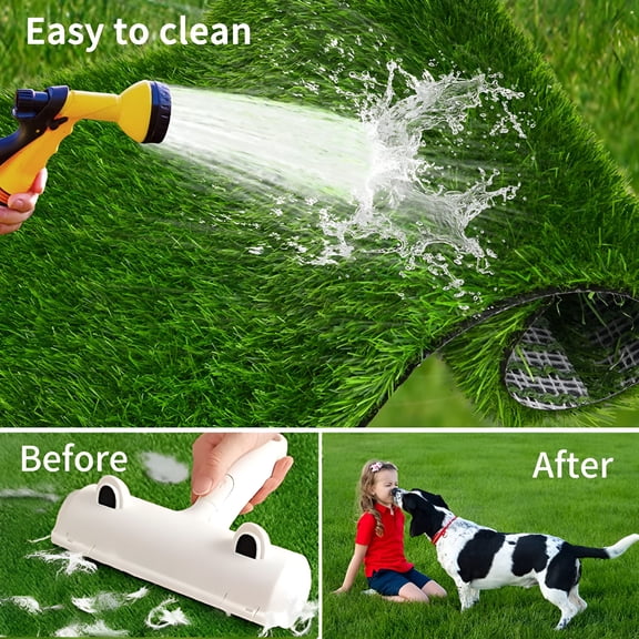 ZULAR 18 x 23 inch Artificial Grass Puppy Pee Pad, 2-Pack Reusable Fake Grass Turf for Dog Potty Training