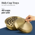 thumbnail image 3 of Mayur Exports Communion Ware Holy Wine Serving Tray with Lid & Stackable Bread Plate with Lid | Stainless Steel Brass/Gold Finish Church Altar Set, 3 of 7