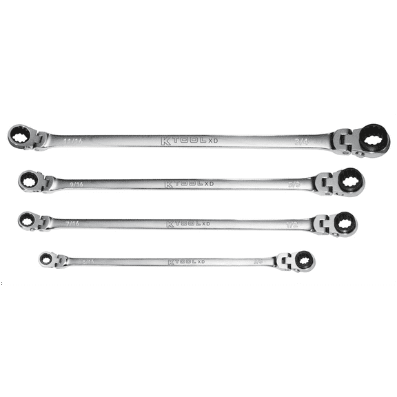 K Tool XDRF5120S XD Extra Long Flexible Ratcheting Wrench Set 120 Tooth