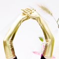 thumbnail image 4 of Guantes largos Señoras 53cm Guantes Metálicos Flapper Dance Opera Cosplay Disfraz Dorado Oro Magideal Guantes largos, 4 of 7