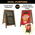 thumbnail image 2 of Excello Global Products A-Frame Combo, Chalkboard and Coroplast Poster Holder, 24x36, Brown, 2 of 8