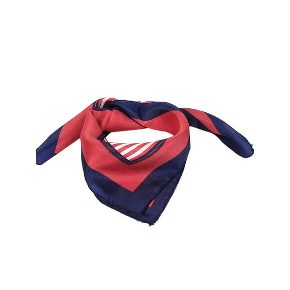 Allegra K Women's Striped Pattern Polyester Square Neck Scarf Kerchief