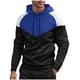 thumbnail image 2 of Dolkfu Sudadera con capucha de color mezclado para hombre, sudadera con capucha para correr, sudadera de manga larga con cordón para hombre XL, 2 of 5