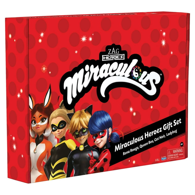 Miraculous Mission Accomplished Ladybug and Cat Noir Doll Playset, 4 Pieces  