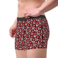 thumbnail image 2 of Uemuo Red Floral Pattern Men's Boxer Briefs,Trunk Anti-Chafing,Comfortable, Durable, and Stylish Underwear-Medium, 2 of 9