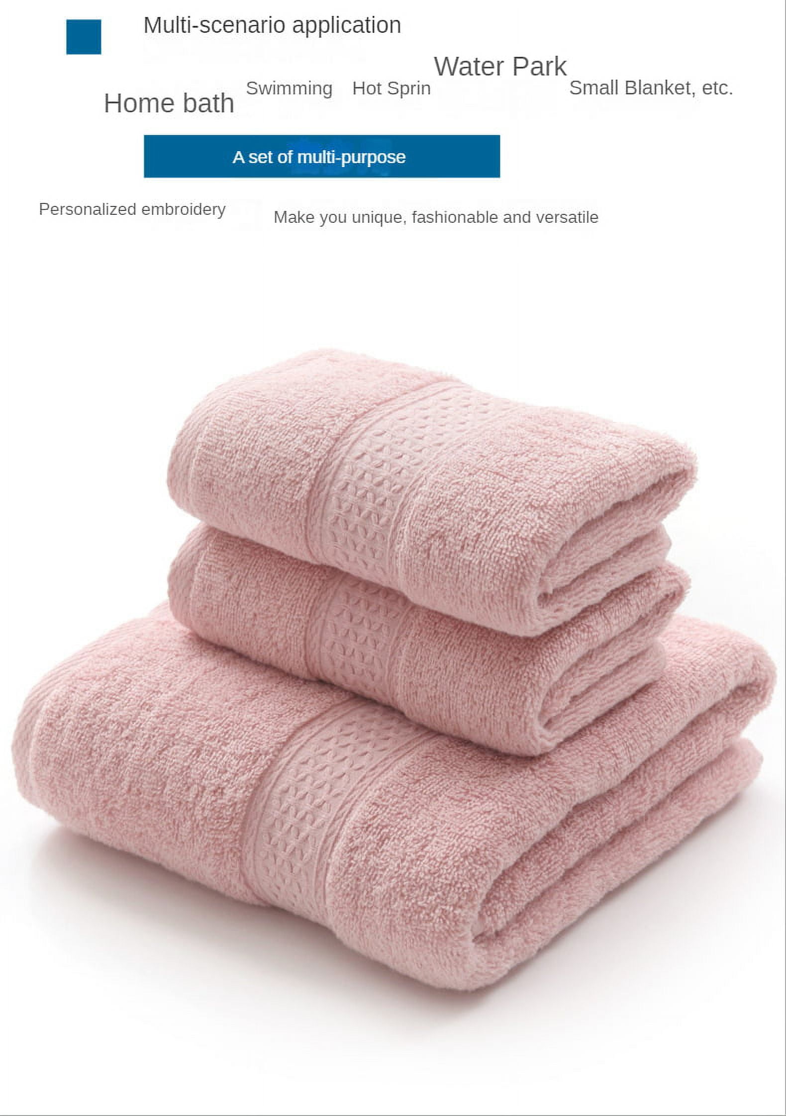 Chakir Turkish Linens Luxury Spa and Hotel Quality Premium Turkish Cotton 6-Piece Towel Set (2 x Bath Towels, 2 x Hand Towels, 2 x Washcloths, Pink)