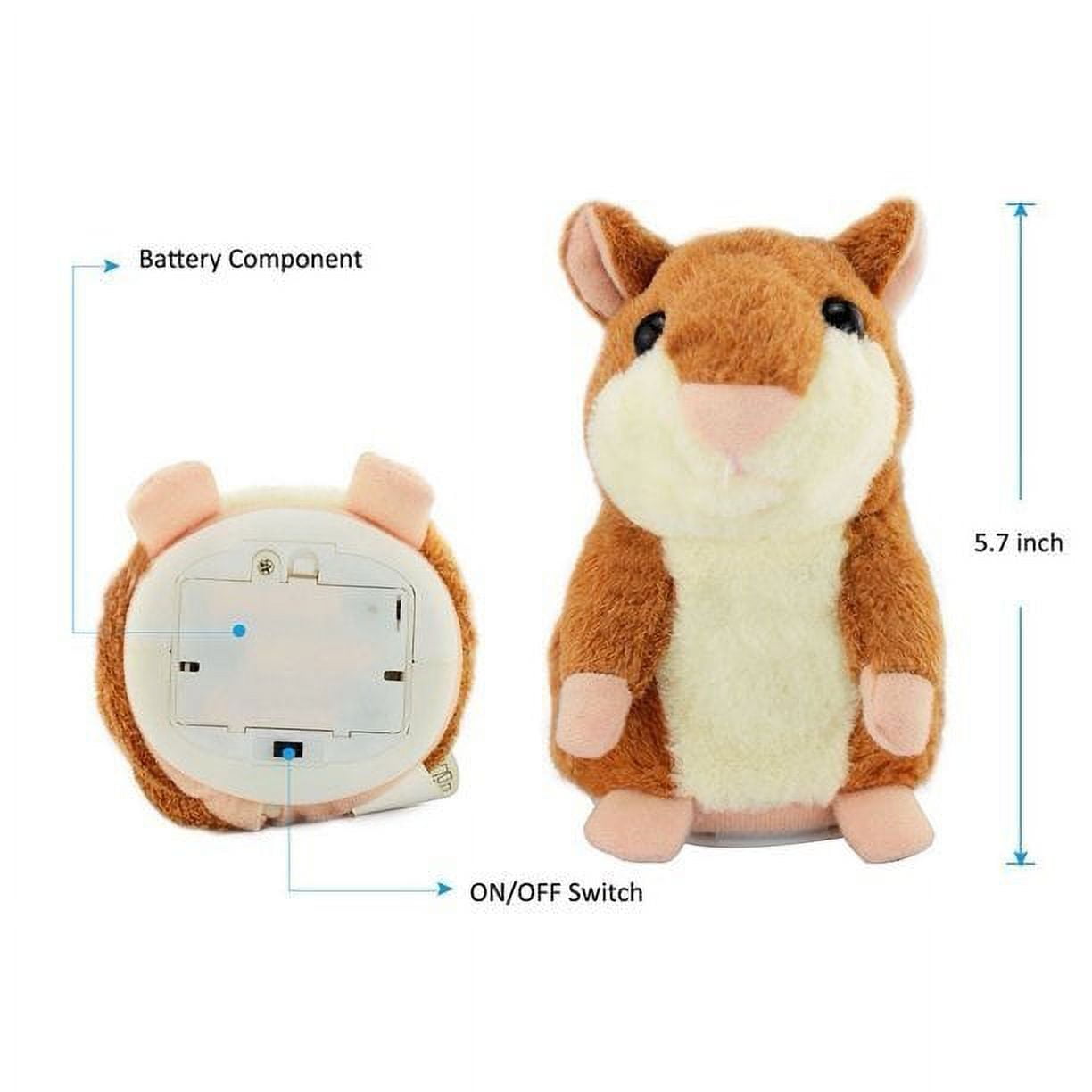Talking Hamster Toy Gift - Repeats What You Say - Interactive Stuffed Plush Animal Talking Toy - Fun Gift for 2,3 Year Old Girls,Baby, Kids, Toddlers
