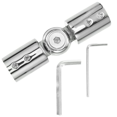 Stainless Steel Curtain Rod Elbow Connector Hinged Curtain Corner Connector
