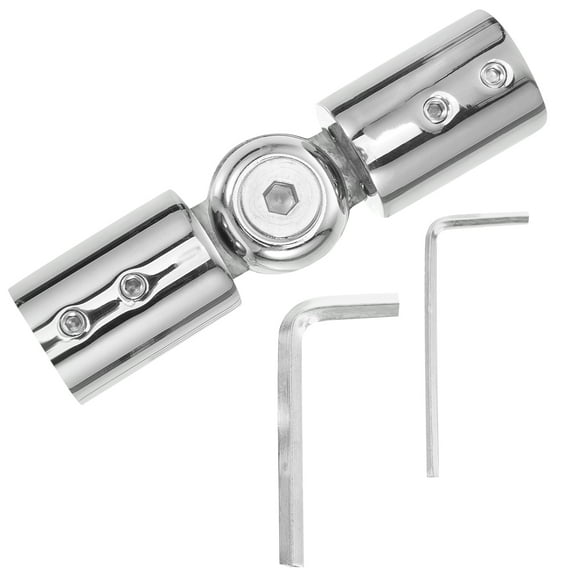 Stainless Steel Curtain Rod Elbow Connector Hinged Curtain Corner Connector