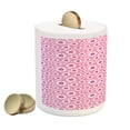 thumbnail image 2 of Dragonfly Piggy Bank, Bugs with Wings Silhouettes with Petals on Pastel Background, Ceramic Coin Bank Money Box for Cash Saving, 3.6" X 3.2", Pale Pink Purple, by Ambesonne, 2 of 4